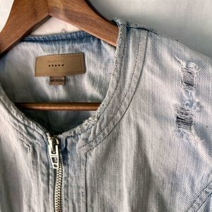 Edgy Zipper Jean Jacket BlankNyc